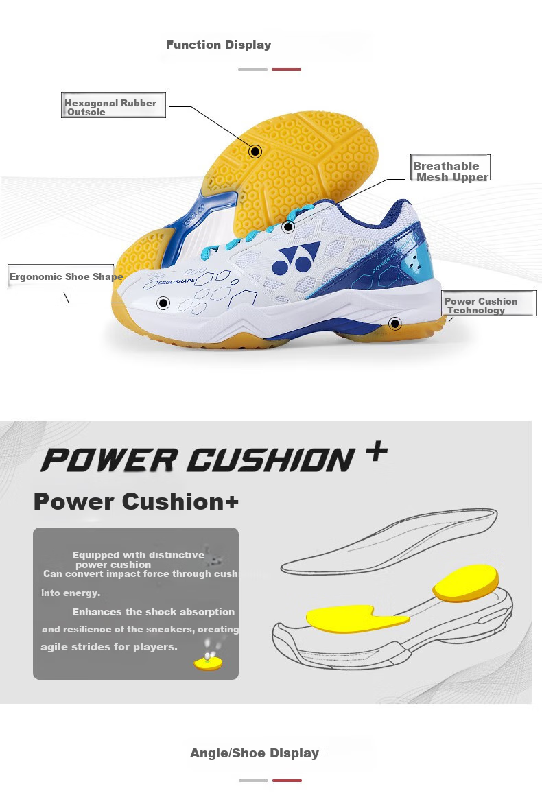 Кроссовки для бадминтона YONEX SHB101CR, мужские и женские, дышащие, амортизирующие, унисекс, белые с мятным, размер 37