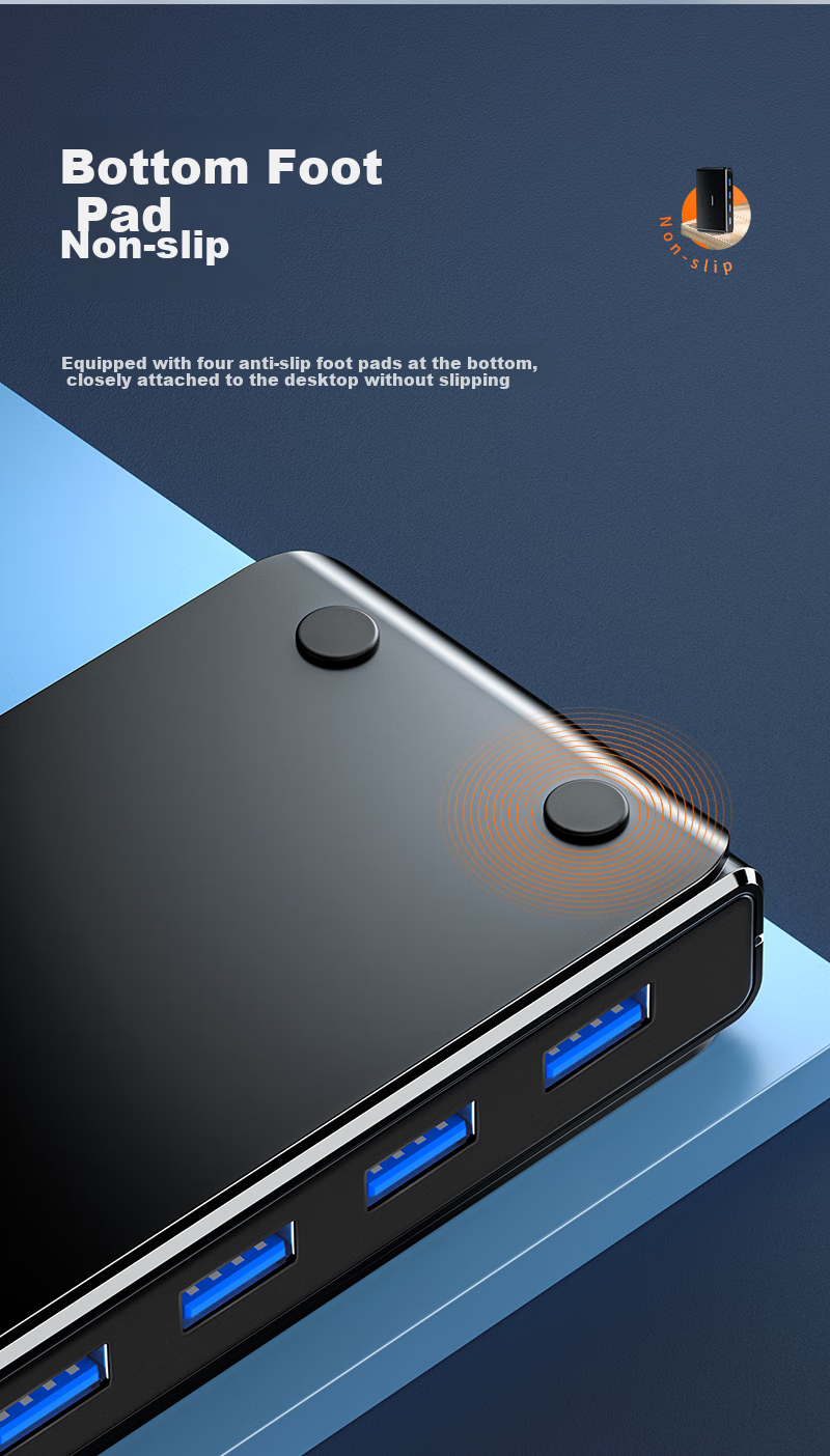USB 3.0 хаб SAMZHE GX-400 с двумя входами и четырьмя выходами, переключатель для совместного использования USB устройств