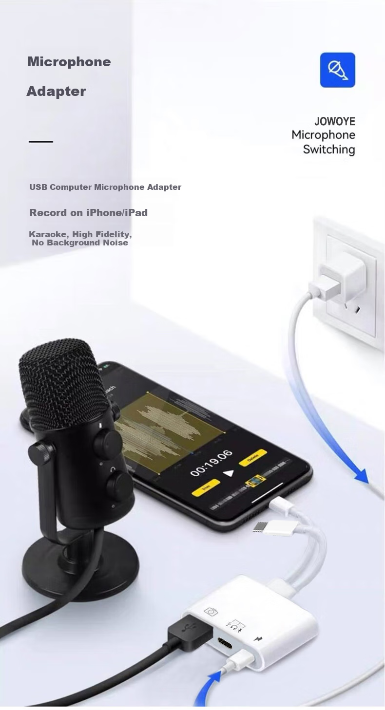 Адаптер-конвертер JOWOYE для Apple, Samsung, iPad/iPhone 13/14/15/16/17, для компьютера, USB-накопителя, клавиатуры, мыши, кабель-адаптер OTG для Android Type-C