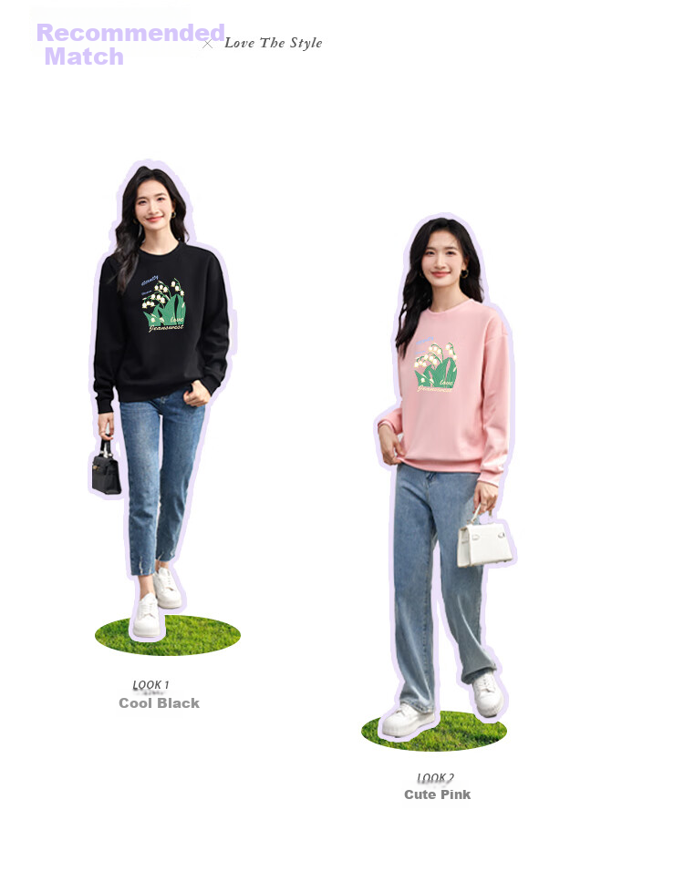 Женский свитшот Jeanswest, осень, круглый вырез, пуловер, модный повседневный удобный топ с длинным рукавом, трендовый универсальный серый/розовый XL