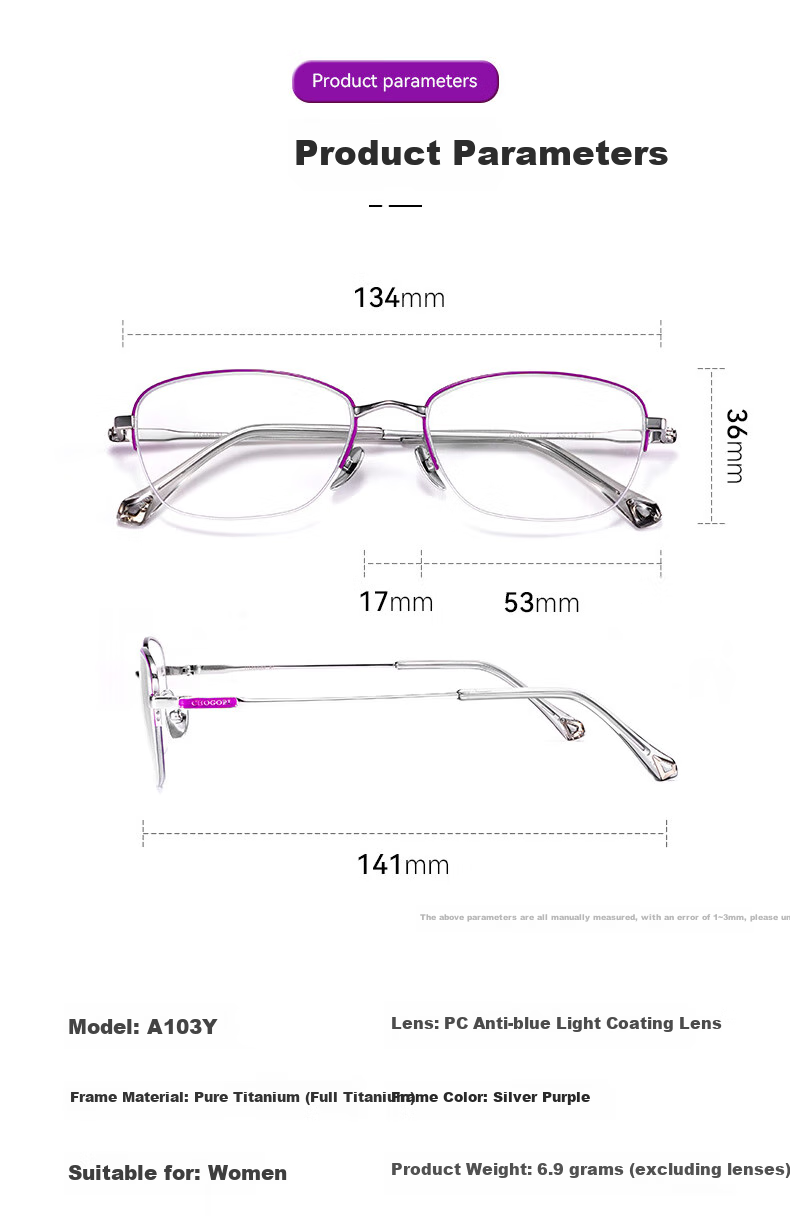 ARNO FOCUS ON YOUR EYES Очки для чтения A103Y, импортные, женские, титановые, с защитой от синего света, 200 градусов