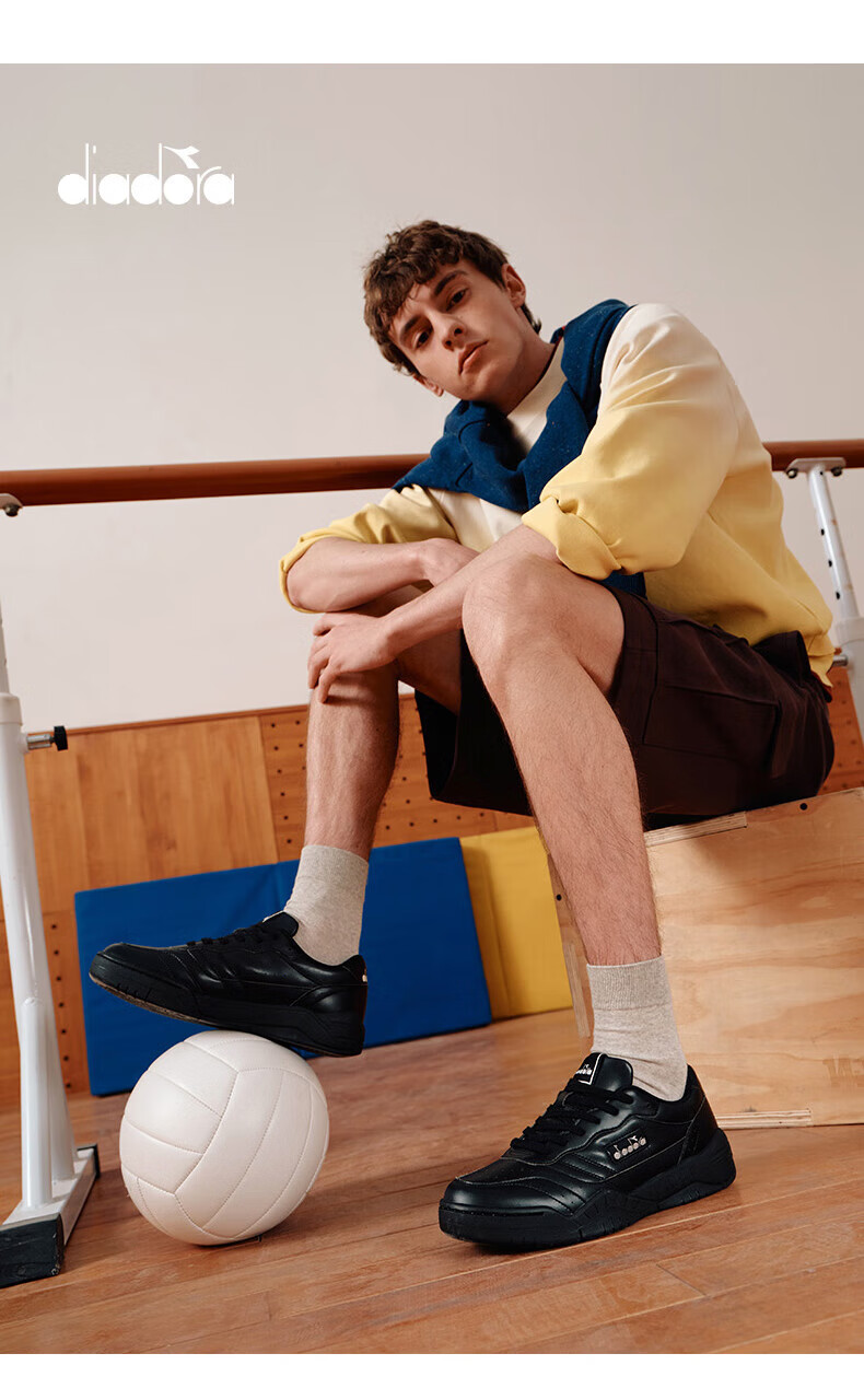 Diadora Мужские и женские низкие дышащие повседневные кроссовки ACTION, ярко-белый/цирконовый черный/ледяной белый, размер 37