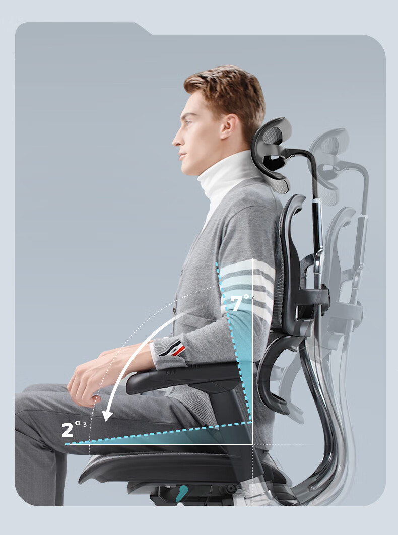 Эргономичное офисное кресло Ergonor E2, компьютерное кресло, серебристо-белое (облачная подушка)