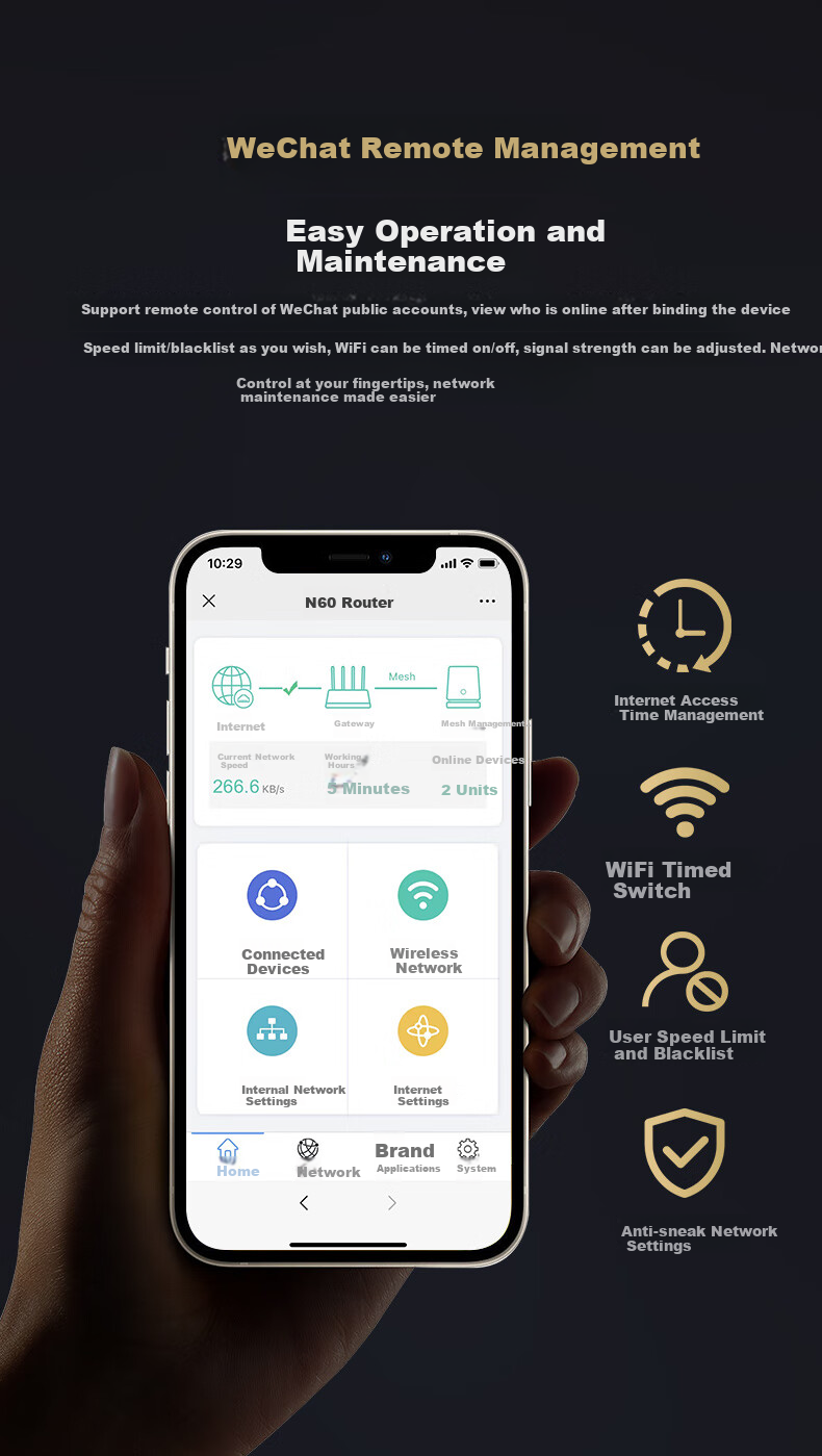 Wi-Fi роутер Netcore N60PRO AX6000, двухдиапазонный, с двумя портами 2.5G, скорость 6000 Мбит/с, для дома и игр, с функцией Mesh