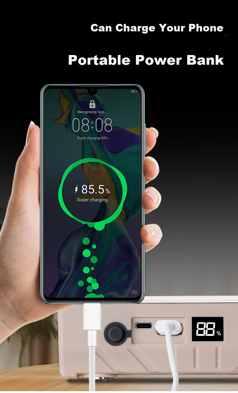 Портативная светодиодная лампа Heart LocK, сверхяркая, перезаряжаемая, магнитная, для ночной торговли, кемпинга, аварийного освещения, 5-10 часов работы, 50 м² освещения