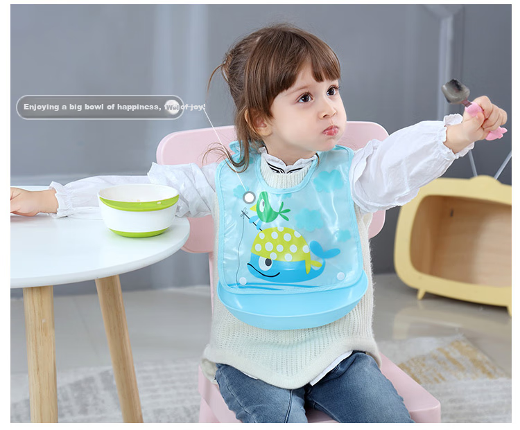 Детский нагрудник 9i9, водонепроницаемый, съемный, регулируемый, 2 шт. в комплекте, модель "Автомобиль"