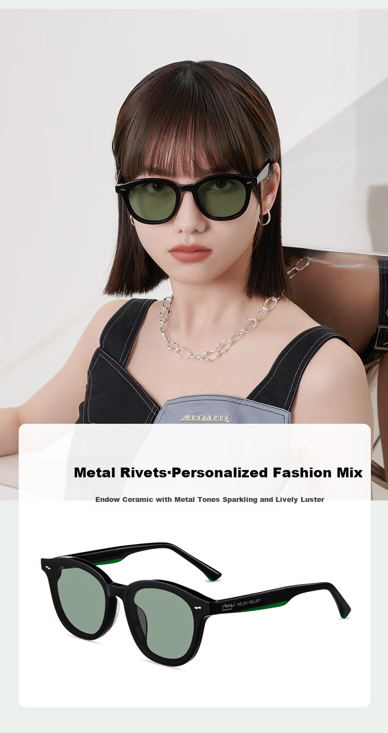 HELEN KELLER Polarized Sunglasses, Retro Small Frame, for Men And Women, Driving-Specific, UV Protection, H5285H02