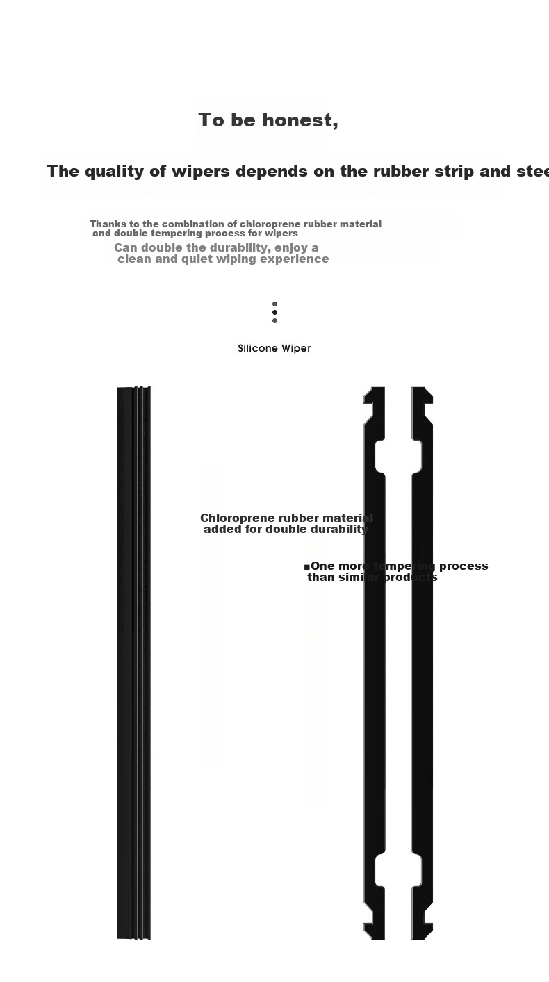 Комплект щеток стеклоочистителя DU PONT для Honda Inspire (2018-2023) / Vezel (2015-2022) / Crider, бескаркасные, 2 шт.