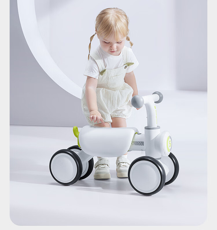 Детский беговел babycare Omas, 4 колеса, без педалей, для детей от 1 до 3 лет, подарок на первый день рождения, цвет "Yuanli Qing"