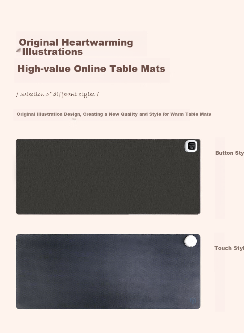 Rantopad HOT Heating Mouse Pad, коврик для мыши с подогревом, электрический, большой, из искусственной кожи, темно-серый
