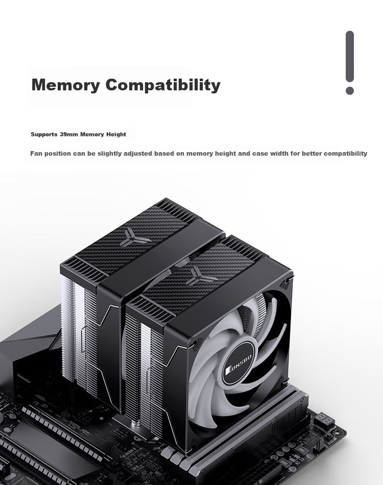 Кулер для процессора JONSBO CR-3000E Color Edition, двухбашенный, 6 тепловых трубок, RGB подсветка, PWM, многоплатформенный, с термопастой