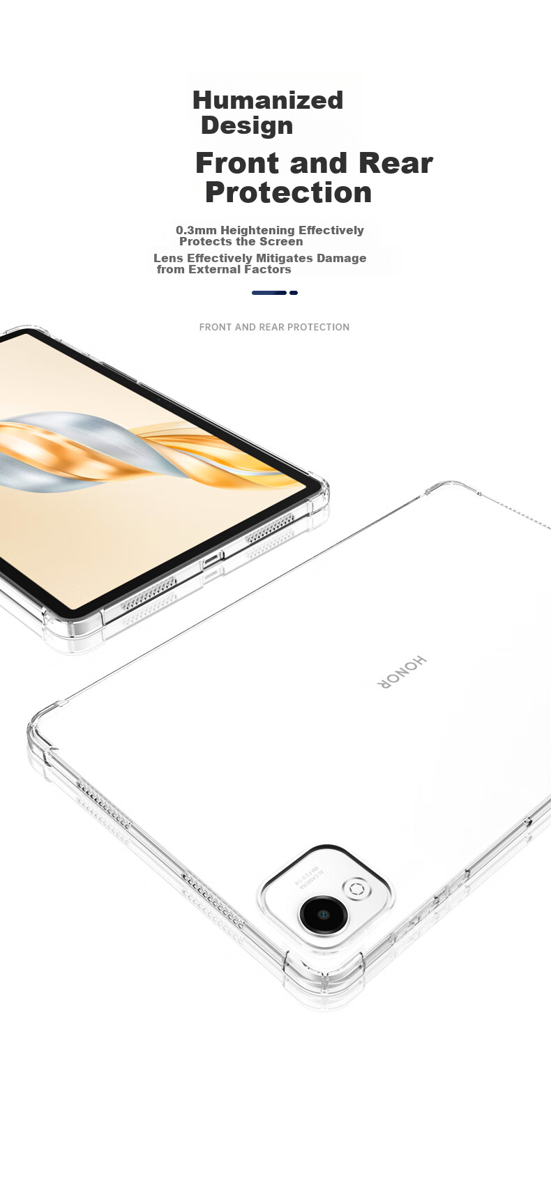 Защитный чехол BIAZE для планшета Honor X10 Pro/X9 Pro 11.5 дюймов, противоударный, из ТПУ, с защитой углов, прозрачно-белый