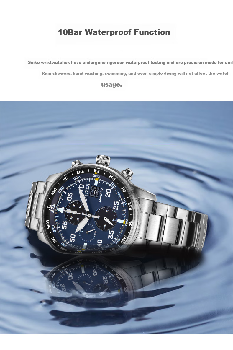 Часы наручные Citizen CA0690-88L, мужские, кварцевые, с солнечной батареей, синий циферблат, стальной браслет