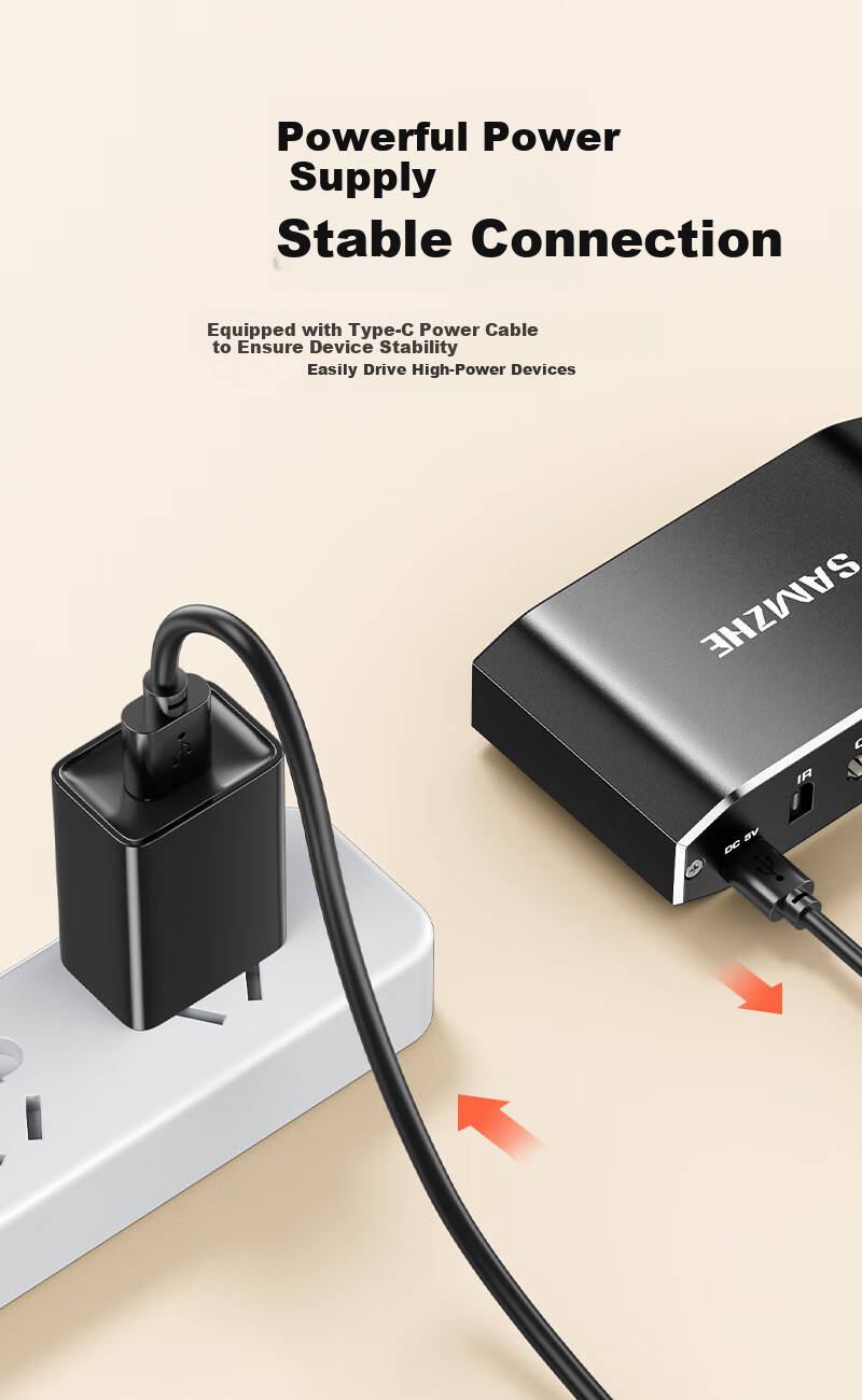 HDMI сплиттер SAMZHE QH31, 3 входа, 1 выход, 4K@60Hz, HD видео, для ноутбука, монитора, ТВ, проектора