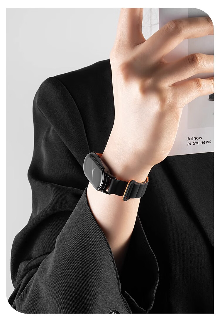 Ремешок Iboann для Xiaomi Mi Band 9/10, магнитный, универсальный, керамический, для умных фитнес-часов, аксессуар с быстросъемным креплением для мужчин и женщин