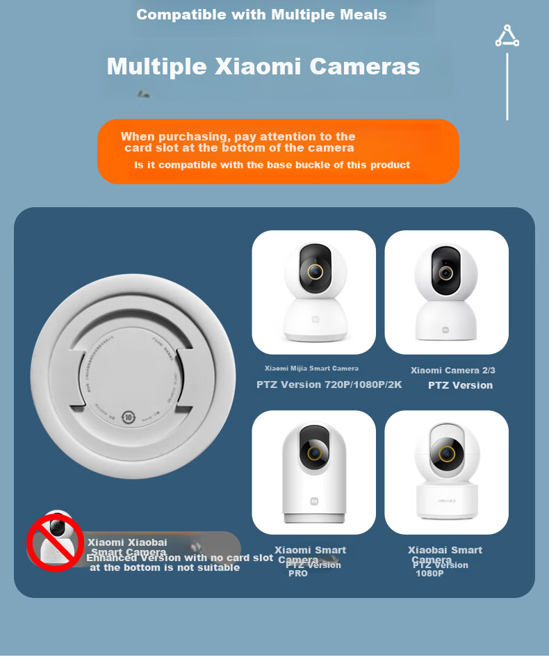 Держатель для камеры Xiaomi Xuanyi, без сверления, для умных камер Yingshi, TP-LINK, Xiaomi, Huawei, Lechange 360, белый