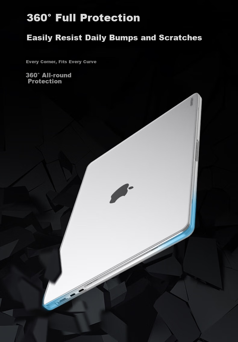 Защитная пленка VOKAMO для MacBook Pro 16/21, противоударная, устойчивая к царапинам, матовая, полупрозрачная черная