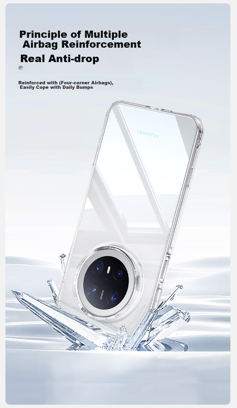 Чехол PISEN для Huawei Mate 70 Pro/Pro+, противоударный, ультратонкий, высокая прозрачность, защита от отпечатков пальцев, прозрачный