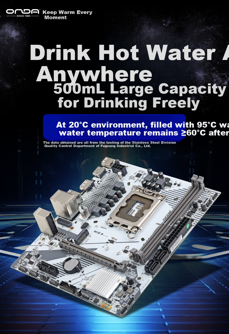 Материнская плата ONDA H610E-W (Intel H610/LGA 1700), поддержка G6900/12100/13100, для развлечений и офиса