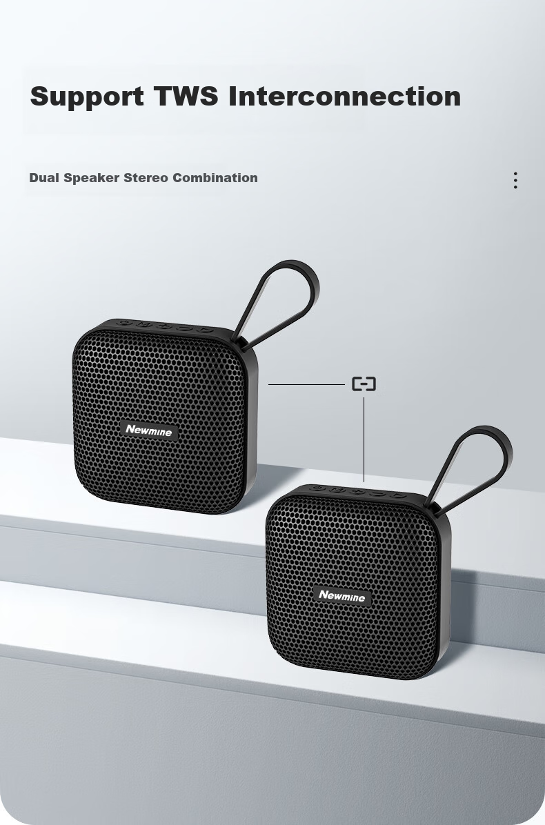 Портативная Bluetooth-колонка Newmine BT519, домашняя настольная мини-аудиосистема, беспроводной портативный сабвуфер, уличная мини-колонка с высокой громкостью, поддержкой оплаты и голосового управления