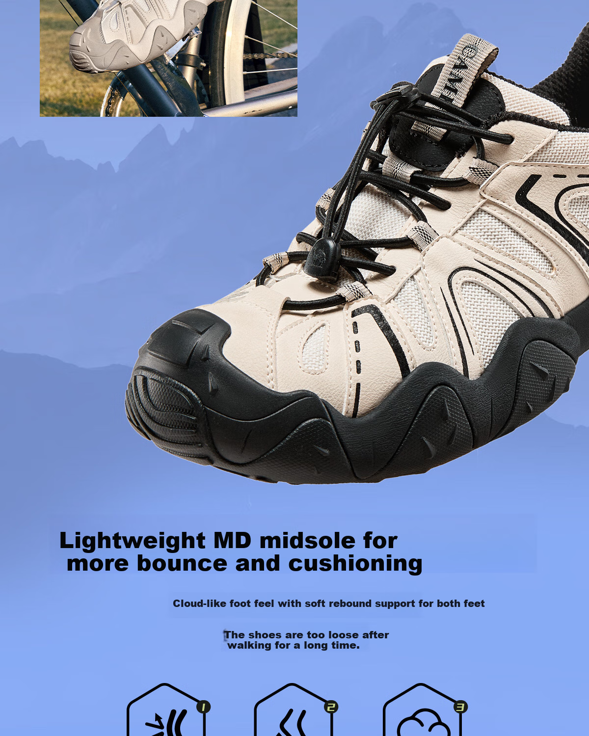 Мужские повседневные кроссовки CAMEL Cloud Mountain G15S076104, бежево-черные, размер 42