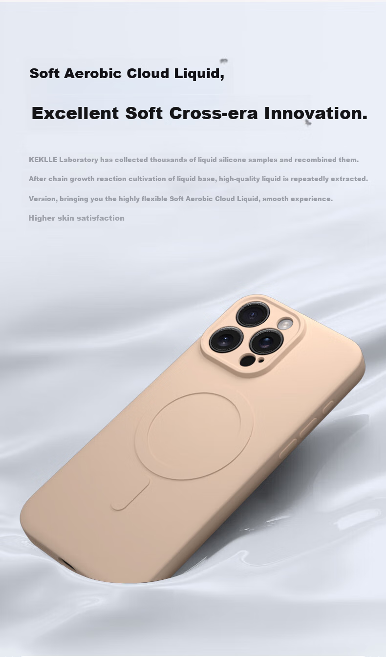 Чехол-накладка KEKLLE для Apple iPhone 14 Plus, противоударный, с защитой камеры, силиконовый, лавандовый