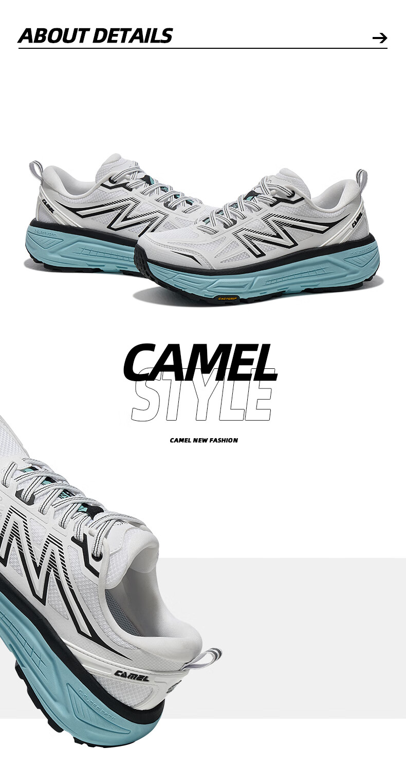 Мужские кроссовки CAMEL Carbon Zero, беговые, для всех типов местности, ветрозащитные, спортивная обувь, X15B09L7023, цвет: айвори белый/серый, размер: 39
