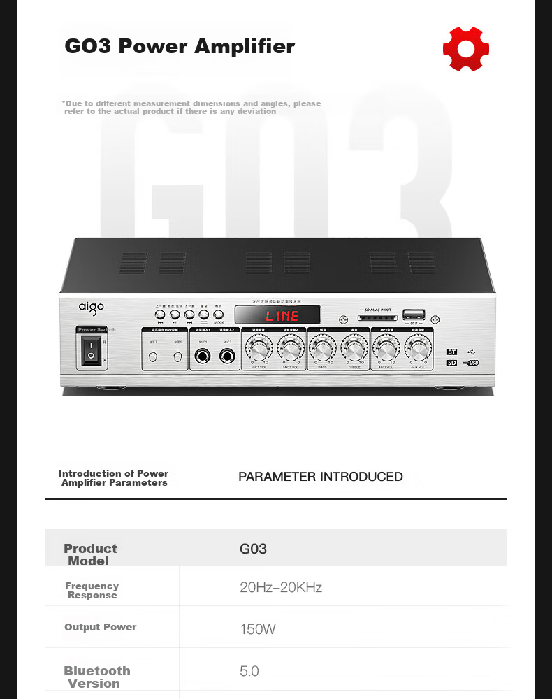 Aiguozhe X139 Комплект настенных акустических систем 2.0, 150 Вт, Bluetooth, для конференц-залов, тренировок, ресторанов, классов