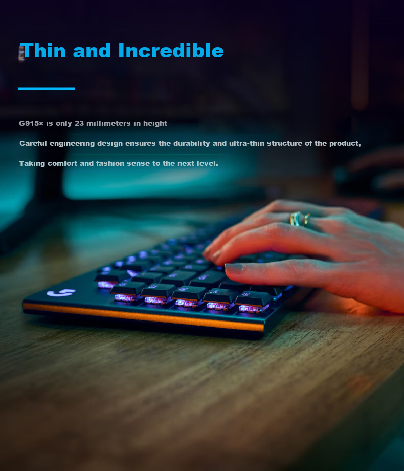 Игровая клавиатура G G915 X Low Profile Wired Gaming Keyboard (Black-T)