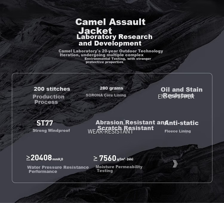 CAMEL [Выбор Ван Цзюнькая] уличная куртка-трансформер 3-в-1 для защиты от сильного дождя, костюм для альпинизма