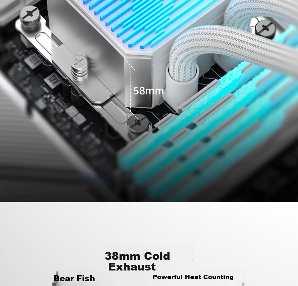 Комплект термопасты ID-COOLING Snow Border DX240 White Fanless, белый