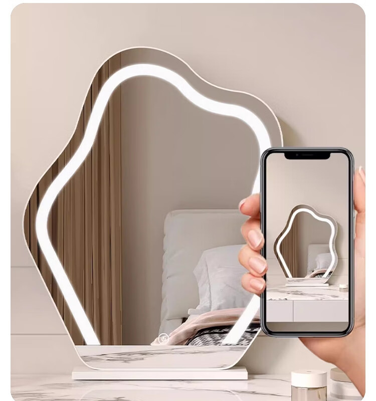 Anerya Умное зеркало с подсветкой для макияжа, настольное, LED, роскошное, в спальню, на туалетный столик