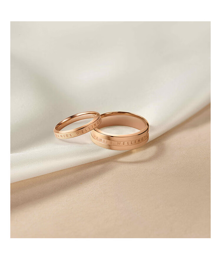Кольцо Daniel Wellington, мужское/женское, парное, элегантное серебряное, размер 68