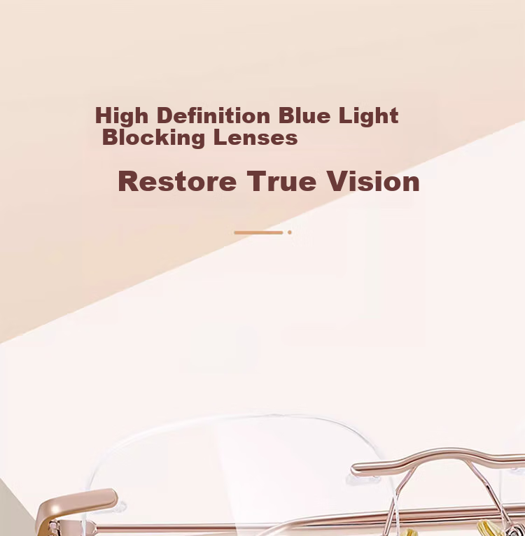 Очки Molake Ultra-Light Titanium, без оправы, антибликовые, золотая оправа, для коррекции зрения, унисекс