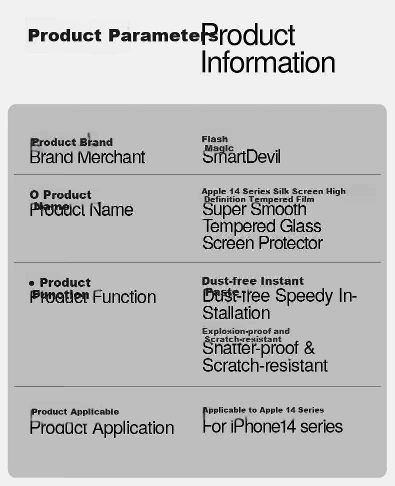 Защитное стекло SmartDevil для iPhone 14 Pro Max, полное покрытие, высокая четкость, защита от царапин и отпечатков пальцев, пыленепроницаемое, 2 шт.