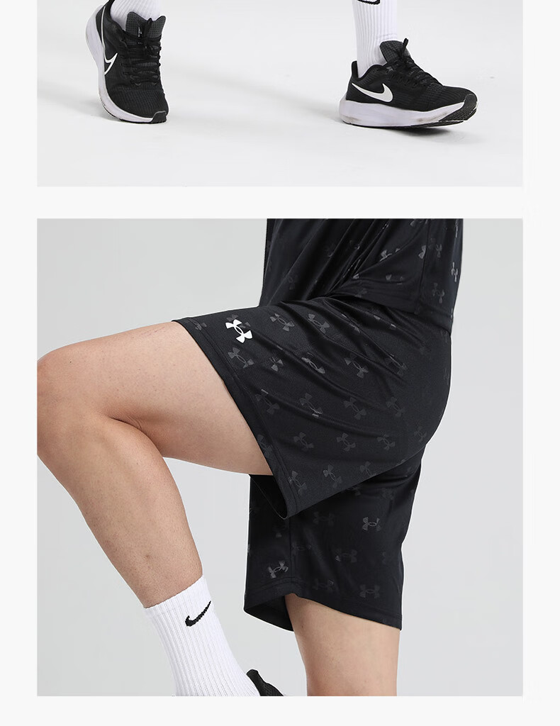 Шорты спортивные Under Armour, мужские, дышащие, для баскетбола, летние, колено