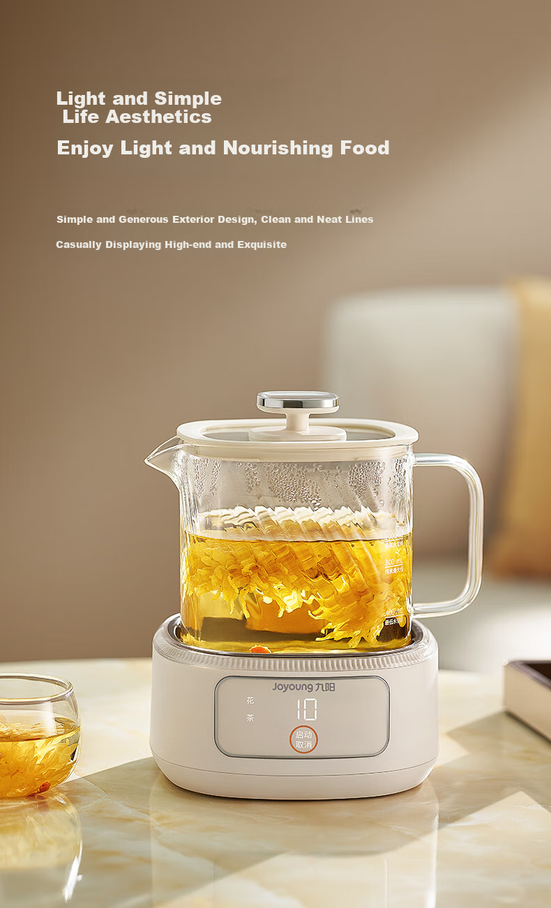 Чайник-термопот Joyoung WY103 (Tea), 1л, 600Вт, стеклянный корпус, сенсорное управление, поддержание температуры
