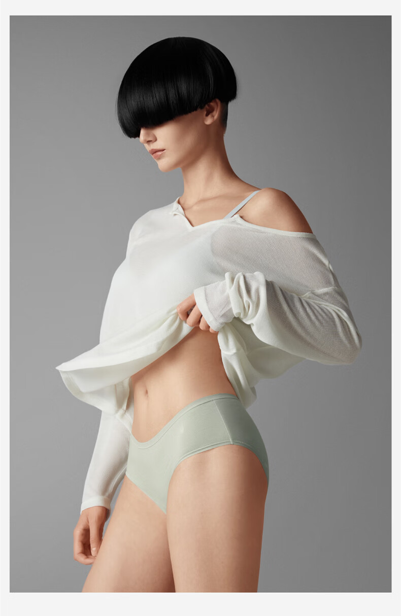 Женское нижнее белье Bananain Silver Skin, трусы-слипы из модала и хлопка, 3 шт. в упаковке. Влагоотводящие, антибактериальные, с низкой посадкой.