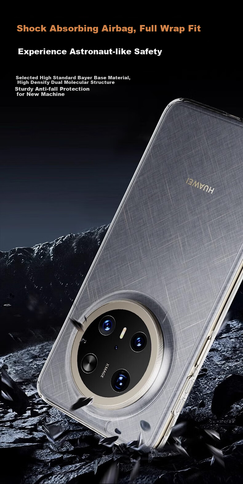 Чехол DIVI для Huawei Mate 70 Pro/Mate 70 Pro+/Premium Edition, прозрачный, ультратонкий, противоударный, силиконовый, мягкий