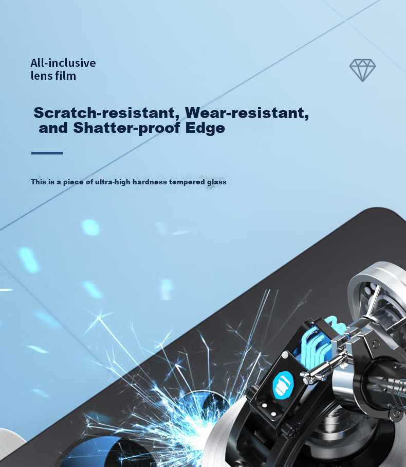 Защитная пленка для камеры Samsung S25 Ultra, Lanxingxiansheng, закаленное стекло, высокая четкость, защита от падений, износостойкая, оригинальный цвет титана