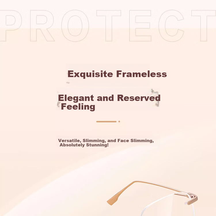 Очки Molake Ultra-Light Titanium, без оправы, антибликовые, золотая оправа, для коррекции зрения, унисекс