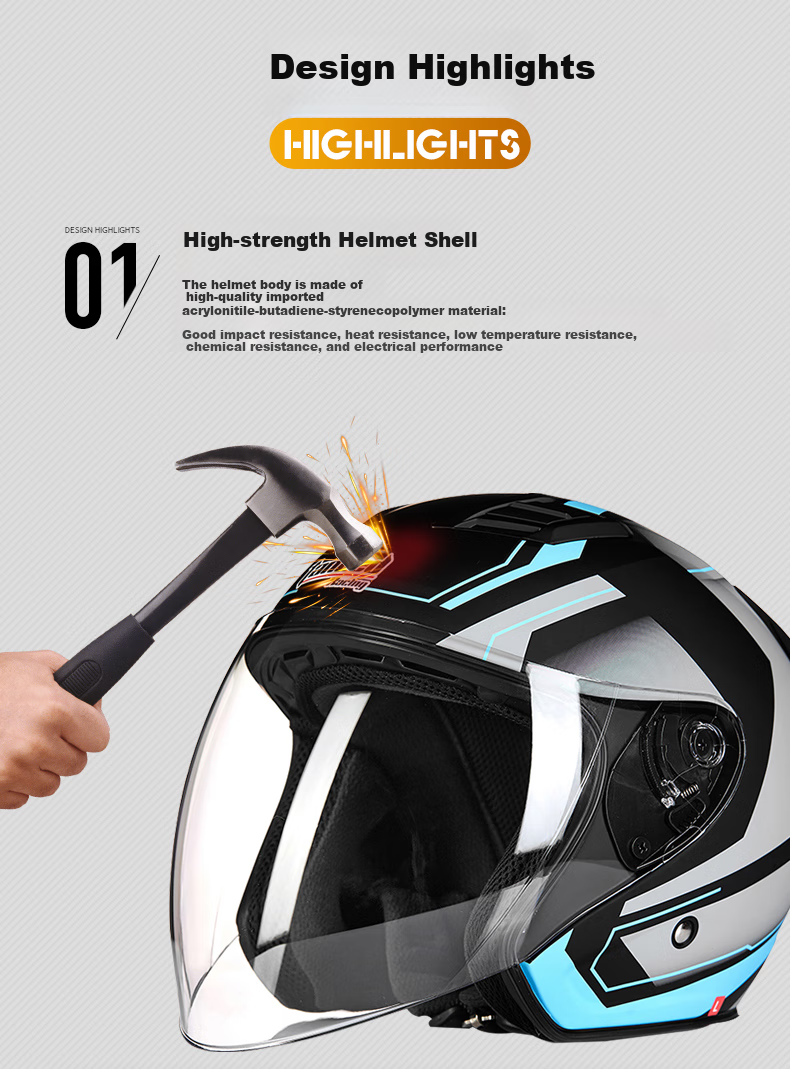 Мотоциклетный шлем Tanked Racing T536, полулицевой, сертифицированный 3C, для мужчин и женщин, защита от солнца, шлем безопасности, белый с узором Mova, размер XL