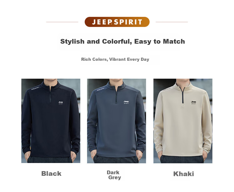 Мужская футболка с длинным рукавом JEEP SPIRIT, повседневная, для осени и зимы, черная, размер XL
