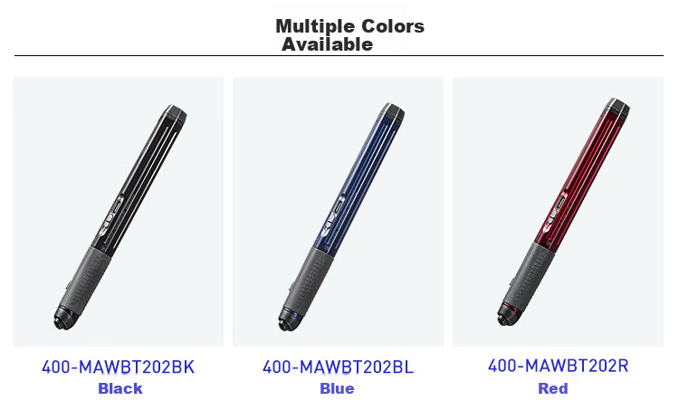 Беспроводная мышь SANWA Pen-Shaped Mouse, Bluetooth, 2.4GHz, перезаряжаемая, Type-C, черная