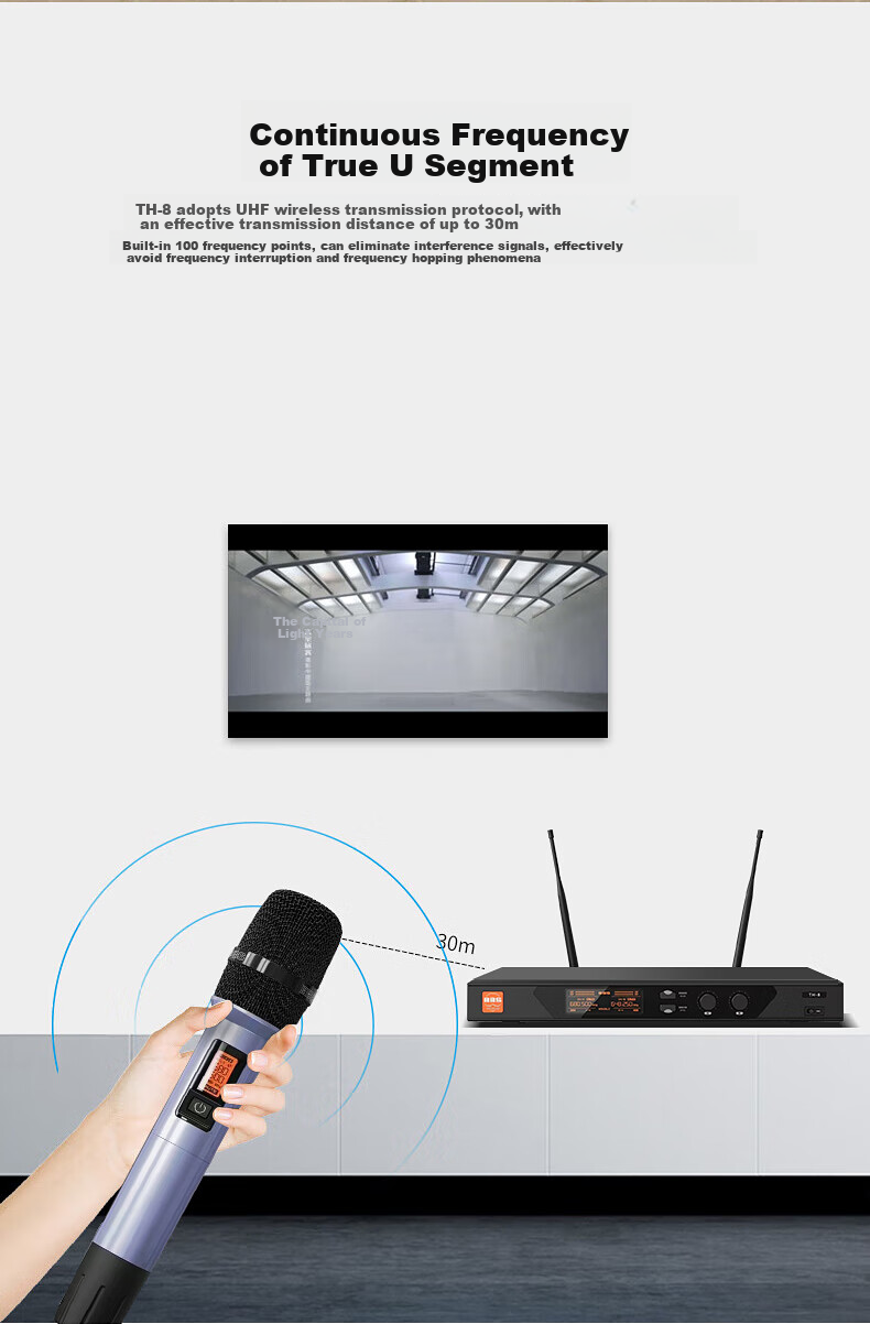 Беспроводной микрофон BBS TH-8, профессиональный, для выступлений, KTV, караоке, 2 шт.