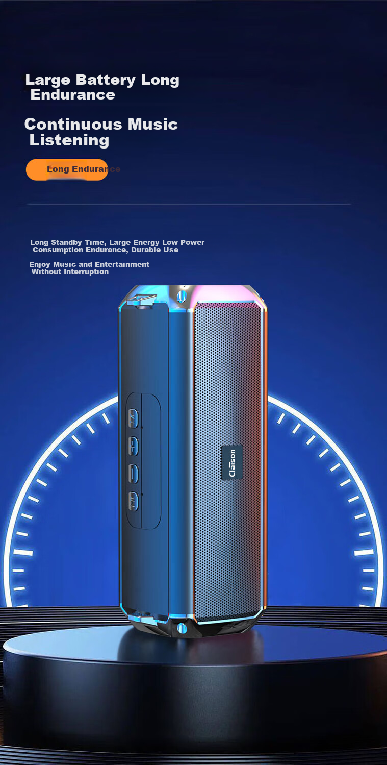 Портативная Bluetooth-колонка CLAISON [Berlin Voice] T16, сабвуфер, водонепроницаемая, серая