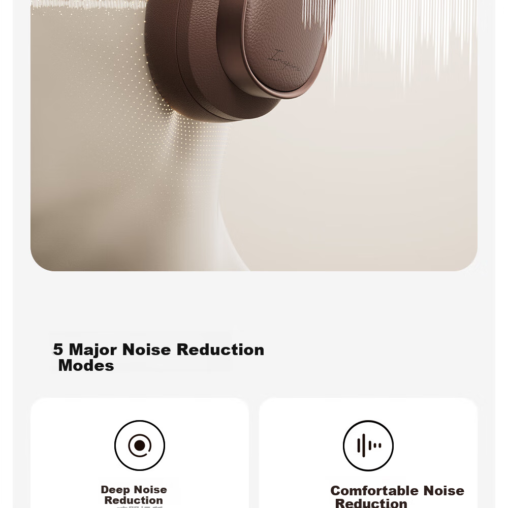 Беспроводные наушники EDIFIER Evo Space с активным шумоподавлением, Bluetooth 5.4, сертификация Dual Gold Standard, 93 часа работы, шумоподавление -45 дБ, бежевые