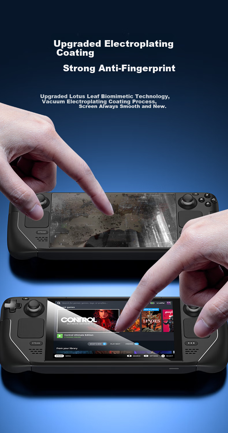 Защитная пленка JSAUX для Steam Deck OLED, 2 шт., антибликовая, матовая, HD, закаленное стекло, аксессуары для портативной игровой консоли