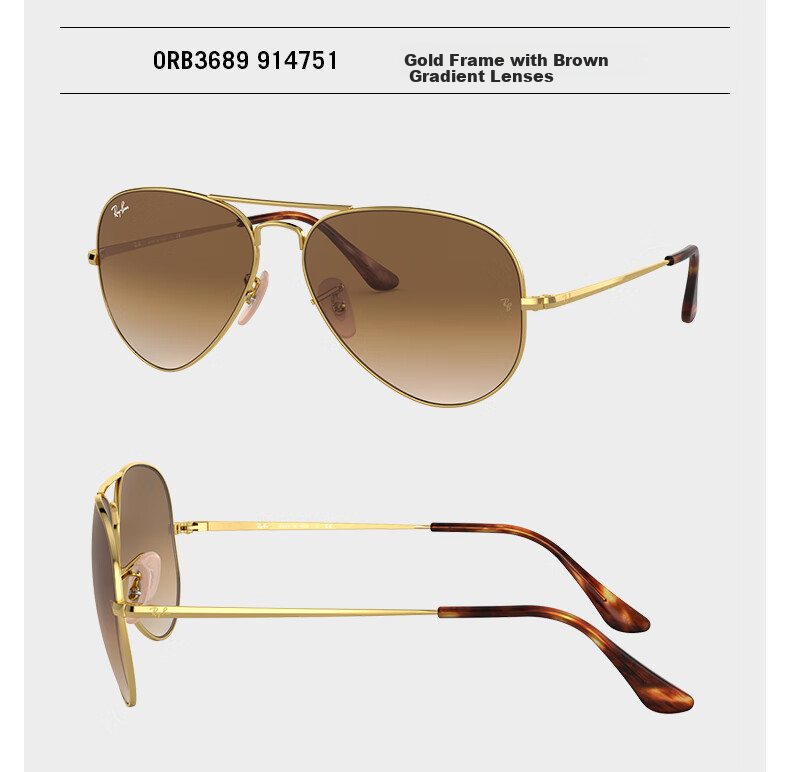 Солнцезащитные очки RayBan Aviator Series, унисекс, защита от УФ, поляризованные линзы, черный