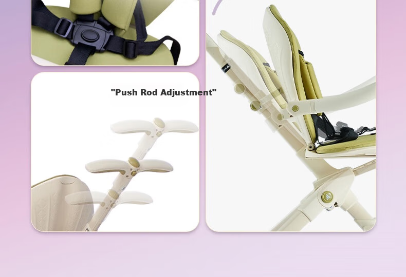 Детский электромобиль FF Baby Stroller с регулируемым сиденьем, легкая складная коляска для младенцев и детей младшего возраста, дизайн с высоким ландшафтом и амортизацией
